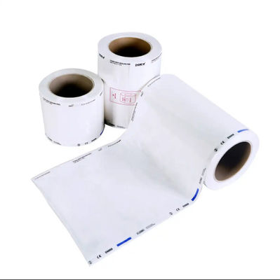 200mm*100mm Tyvek 2FS/1059B/1073B মেডিকেল জীবাণুমুক্ত টাইভেক পাউচ রিল রোল প্লাজমা জীবাণুমুক্তকরণের জন্য